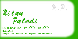 milan paladi business card